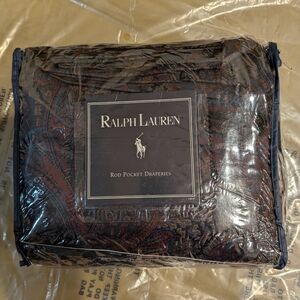 Ralph Lauren Paisley Rare And Discontinued Rod Pocket Draperies.
